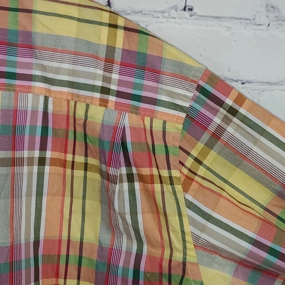 ALAN FLUSSER MEN'S SZ XXL 100% COTTON LONG SLEEVE PLAID DRESS SHIRT MULTI COLOR - Picture 11 of 13